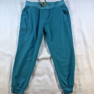 Figs Cargo Jogger Scrub Pants XL Teal Technical Collection FION Technology
